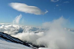 Lenticular clouds are a bit of a warning; combined with a middling weather forecase for the day, we figured this one might be signalling rain.