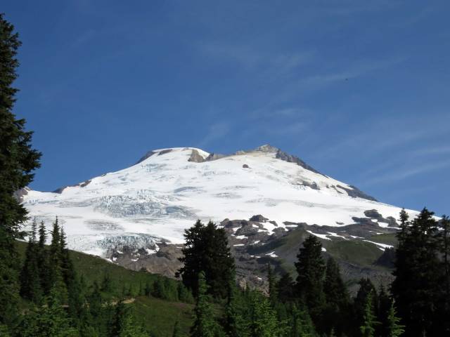 View of Mt. Baker from camp