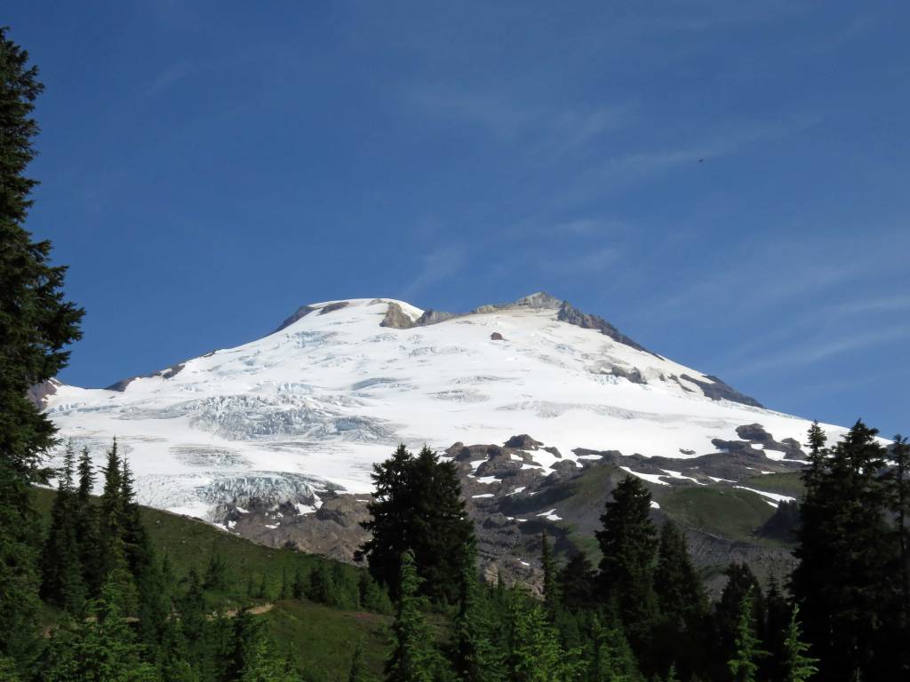 View of Mt. Baker from camp