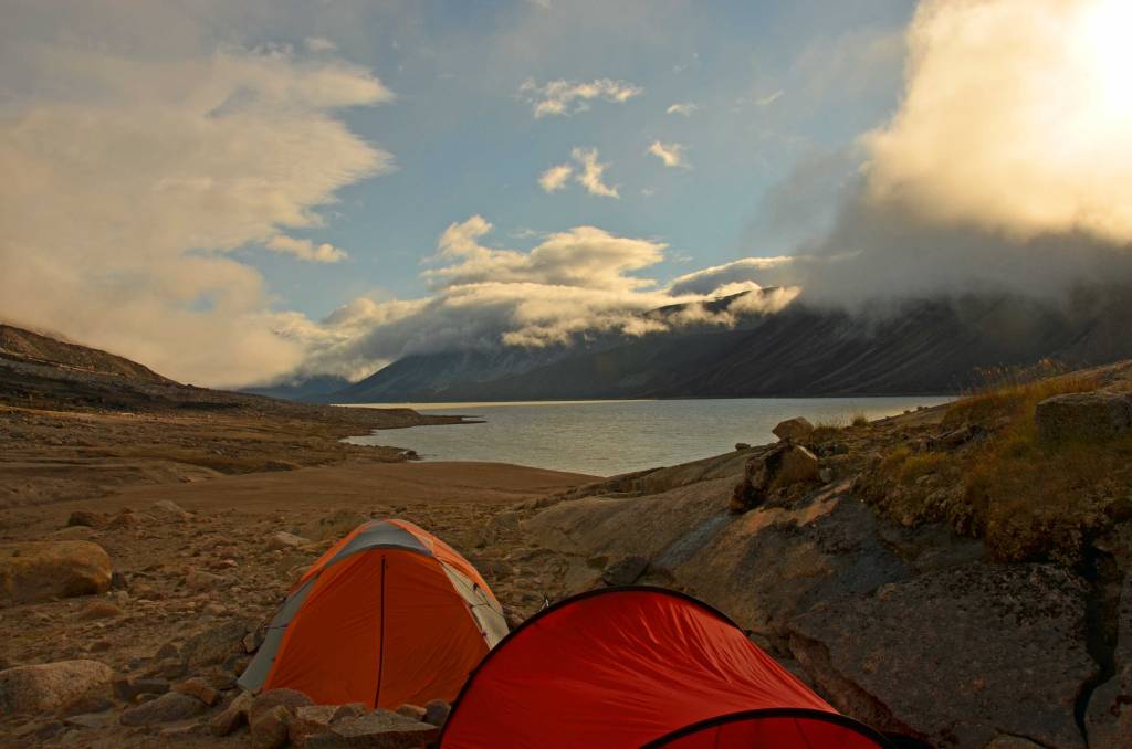 Summit Lake Camp between rainstorms