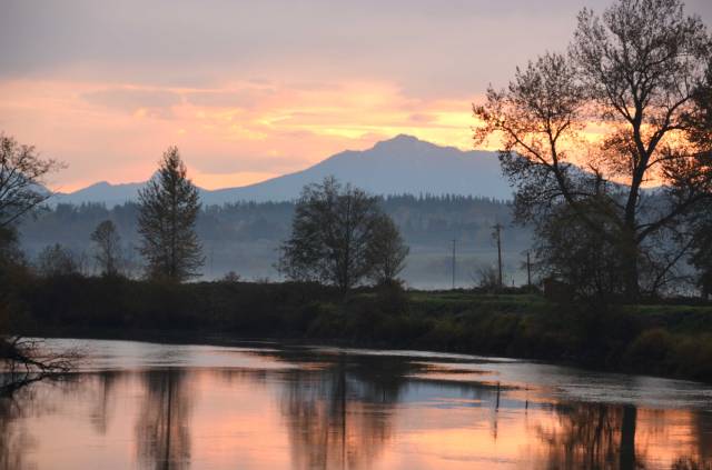 Calm river in early fall