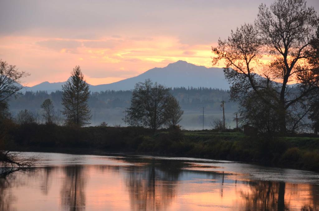 Calm river in early fall