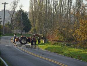Pulling a dock up before the floods take it away